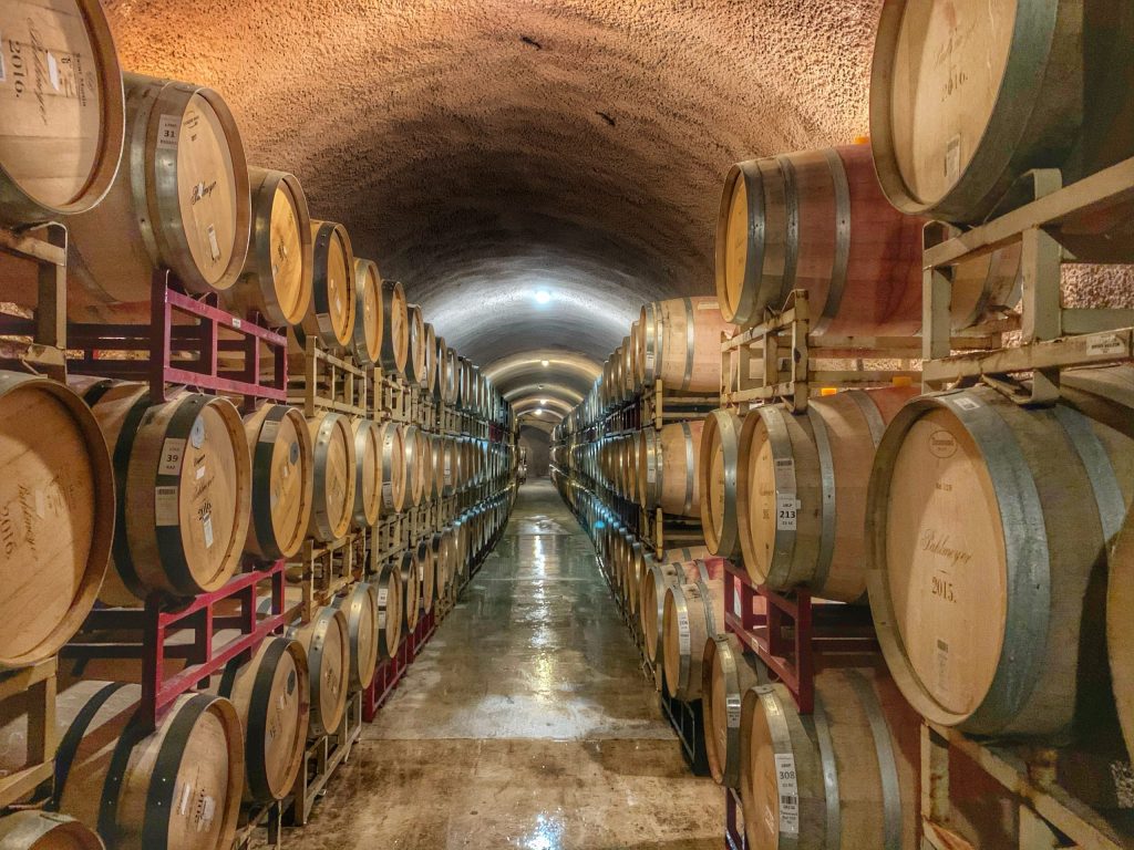 Aging wine