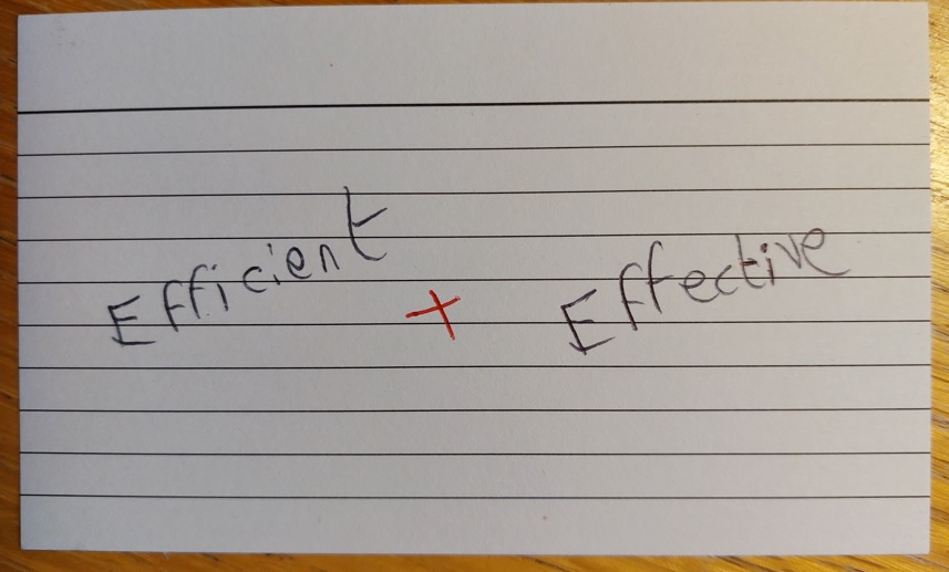 effective and efficient